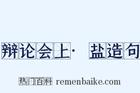 辩论会上·盐造句是什么意思的图片